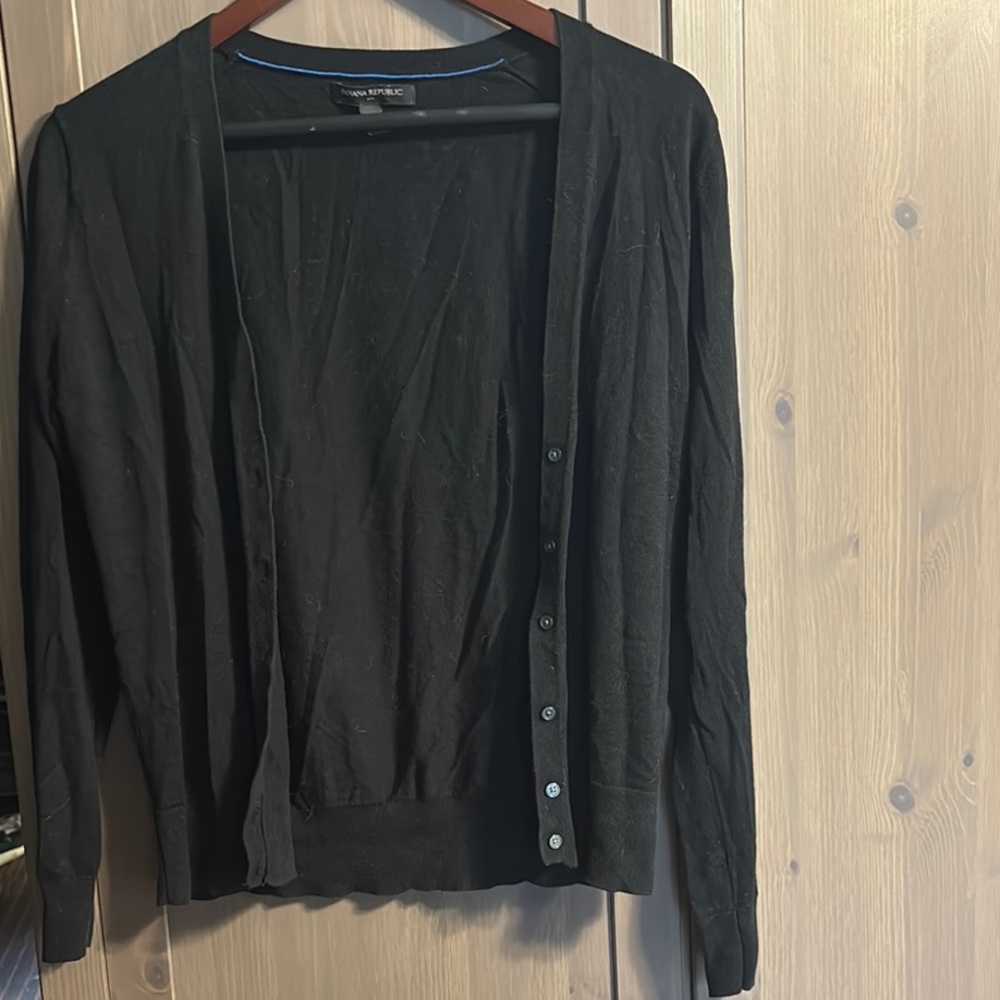 Banana Republic Black Cardigan Sweater